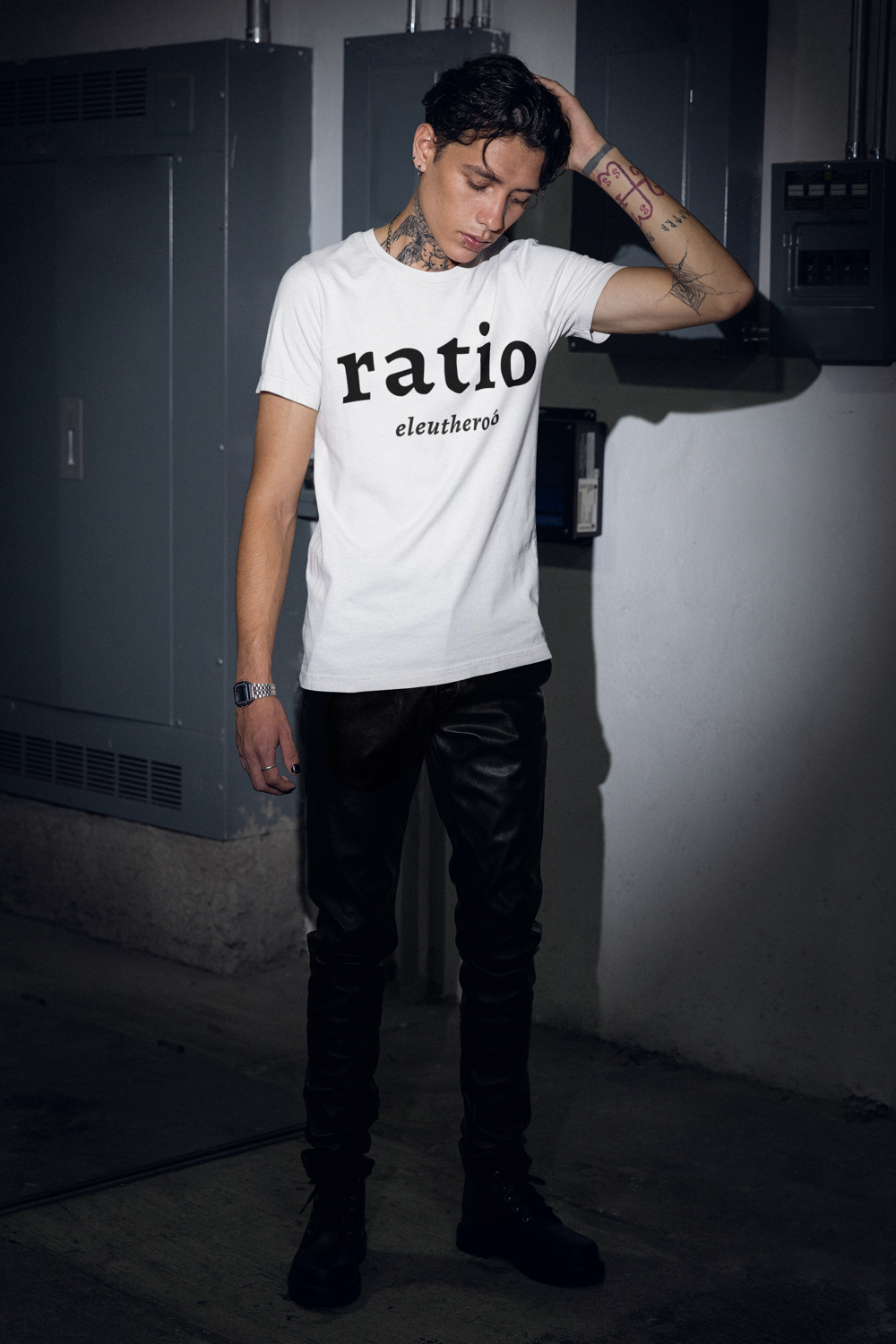 statement cotton shirt "salvation"